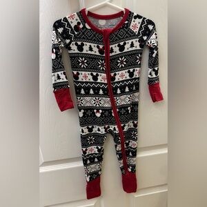 Little Sleepies- 6-12 months, Disney Mickey Fair Isle Zippy, gently used.
